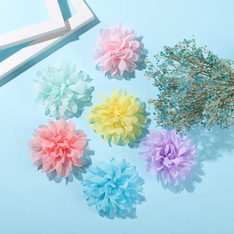20 Pcs Pet Flower Collar Bow Dog Collar Dog Flower Collar Accessory Multi Color Soft Chiffon Dog Bow Tie Charms Flower for Puppy Collar Grooming Accessories(12 cm/ 4.7 Inch) 12 cm/ 4.7 Inch - BeesActive Australia