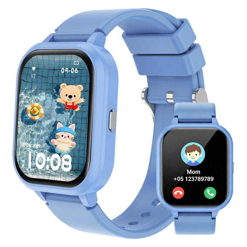 20+ Sports Modes Kids Smart Watch for Boys Girls, IP68 Kid Watch with Bluetooth Call, Kids Fitness Tracker with APP, Heart Rate Sleep, Pedometer, Class Mode, Alarm, 14 Games, Teens Festival Party Gift Blue - BeesActive Australia