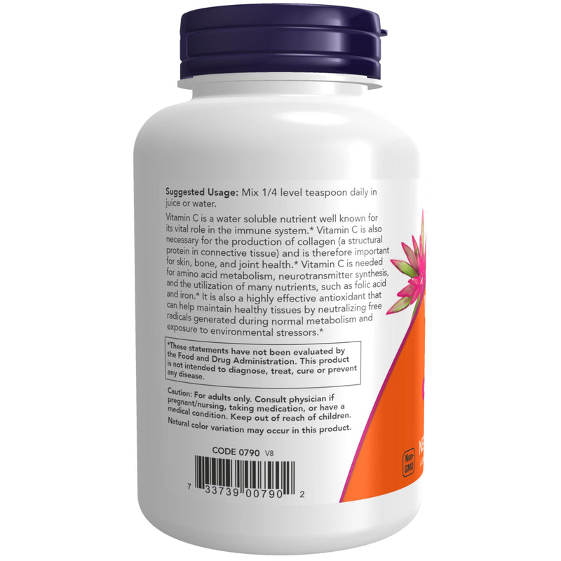 NOW Foods Supplements, Vitamin C Crystals (Ascorbic Acid) Powder , Antioxidant Protection*, 8-Ounce 8 Ounce (Pack of 1)