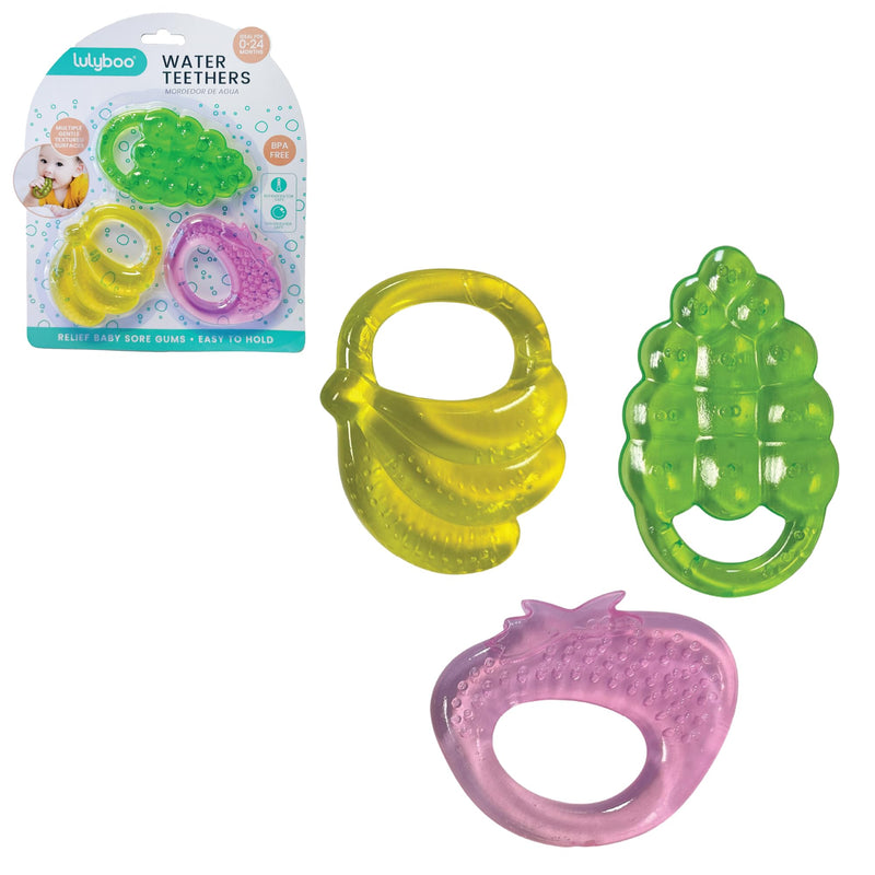 Lulyboo Water Teethers ‚Äì BPA-Free, Chillable Teething Toys for Infants & Toddlers ‚Äì Soothing Relief for Sore Gums ‚Äì Soft, Durable, Freezable ‚Äì 3+ Months (Fruits) Fruits - BeesActive Australia