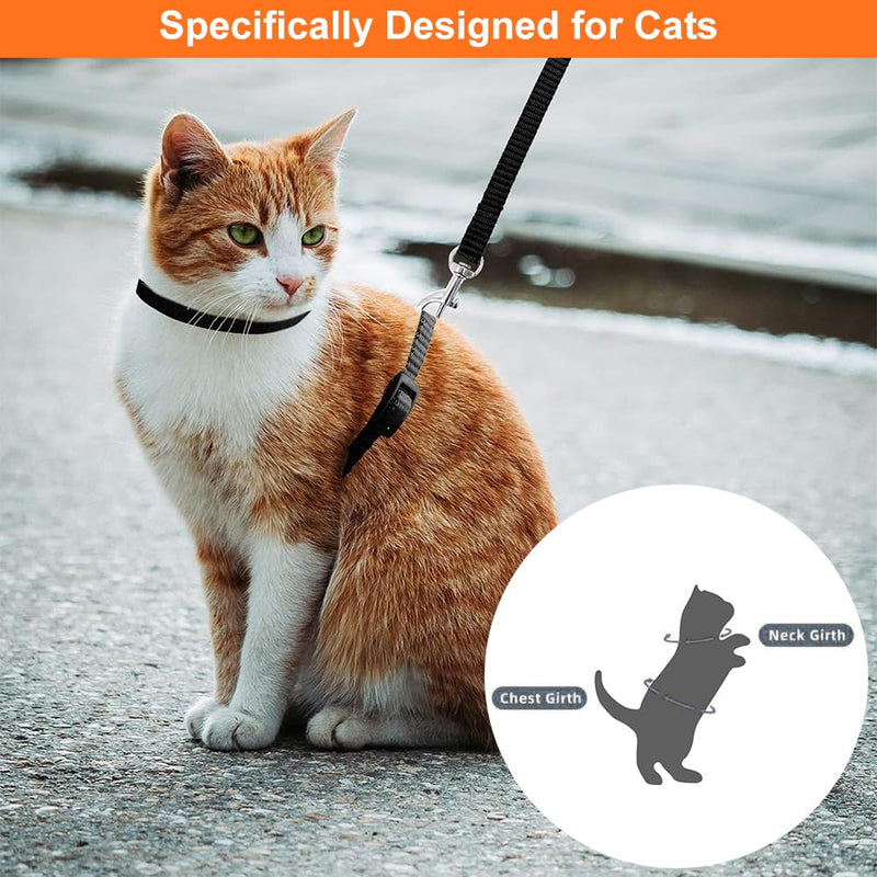 Cat harness with leash, 3 pieces cat leash with harness, cat escape-proof, cat harness with leash escape-proof, cat harness escape-proof (blue + black + red) blue + black + red - BeesActive Australia