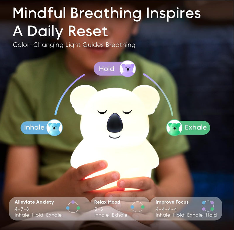 Breathing Pal 'Kyle'- Mindfulness Breathing Light, Anxiety Relief Items, Guided Visual Meditation Breathing Light, Anxiety Relief Items for ADHD/Meditation, Mindfulness Coach for Kids Adult Women Men Kyle (Koala) - BeesActive Australia