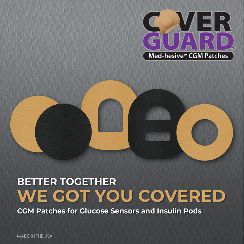 CGM Overpatch | Freestyle Libre 3 | Tan Center-Cut Design| 25-Count | Waterproof Adhesive | Anti-Fray | Easy Application & Removal | Made in USA | Sensor Protection