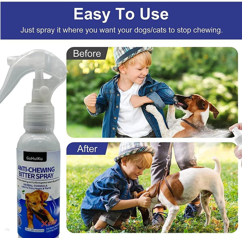 150ML No Chew Spray for Dogs Bitter Apple Spray for Dogs to Stop Chewing. Effective Dog Deterrent Spray for Carpet Furniture & Plant. Anti Chew Spray for Dogs Puppies. Alcohol-Free & Non-Toxic - BeesActive Australia