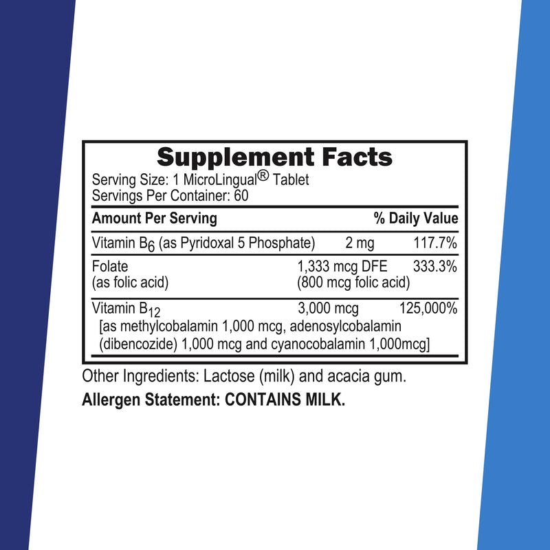 Superior Source NO Shot Triple B-12 3,000 mcg B-6 Folic Acid 800 mcg - Formula Supports Heart Health & Energy - Health Supplement with Folic Acid & Methylcobalamin - 60 Instant Dissolve Tablets Unflavored 60 Count (Pack of 1)