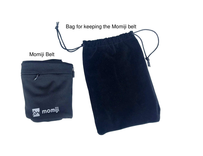 Momiji Innovations 2021- Side Zip ON Running Waist Belt - Men Women Wide Pocket Opening Large Capacity Zip-On No Bounce Chafing Buckle Free Reflective Light Machine Washable Water Resistance Zipper Unstretched Medium (28")