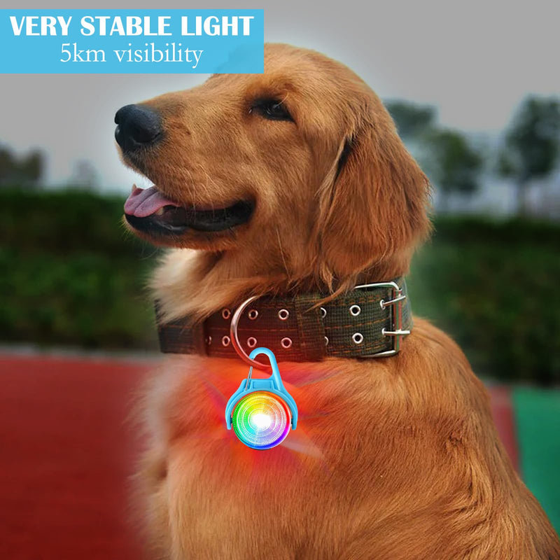 DAWRIS light pendant dog rechargeable (RGB color changing dog light and 4 flashing modes), dog light LED rechargeable, LED flashing light school bag safety light USB rechargeable - BeesActive Australia