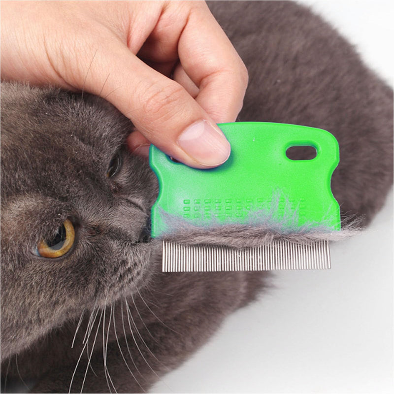 5 Pieces Pet Dog Eye Combs Tear Stain Remover Combs Pet Grooming Comb,Pet Lice Comb Remove Fleas and Flea Eggs Pet Comb for Removal Dandruff, Hair Stain,for Small Pet Cat Dogs Removing Crust and Mucus Greem - BeesActive Australia