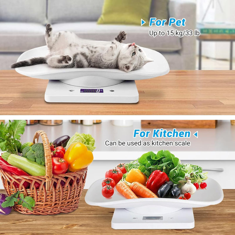 Digital Small Animals Scales for Weighing with Tape Measure, Puppy Whelping Scale Weigh Your Kitten, Rabbit with High Precision, Multifunction Electronic Baby Scales for Small Dogs Pet Scale&Tape - PawsPlanet Australia