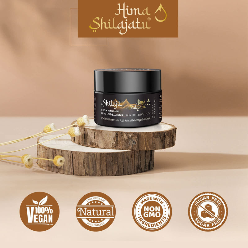 Shilajit Purest Himalayan Shilajit Resin - Gold Grade 100% Pure Shilajit with Fulvic Acid & 85+ Trace Minerals Complex for Energy & Immune Support, 30 Grams (2 Months Supply) 1 Fl Oz (Pack of 1) - BeesActive Australia