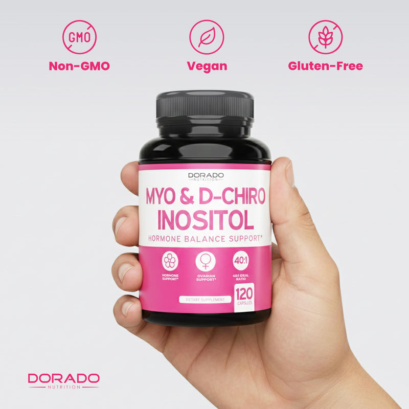Myo-Inositol & D-Chiro Inositol Supplement For Women (120 Capsules, 2050mg Per Serving Ideal 40:1 Ratio Myo Inositol) Hormone Balance for Women - Third Party Tested, Vegan Safe & USA Made - 120 Count 120 Count (Pack of 1) - BeesActive Australia
