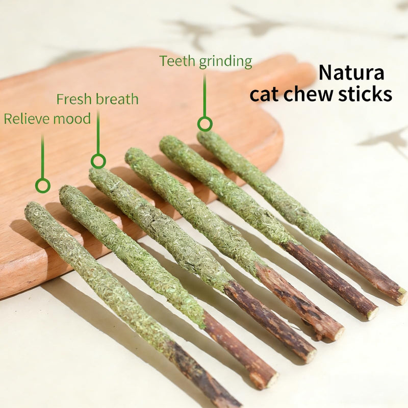 16PCS Cat Dental Treats & Teeth Cleaning To/ys with Catnip,Fresh Cat Dental Treats,Natu/ral Grass Cat Chew Sticks,Cat Chew Sticks & Teething T/oy,Cat Grass for Indoor Cats Teething