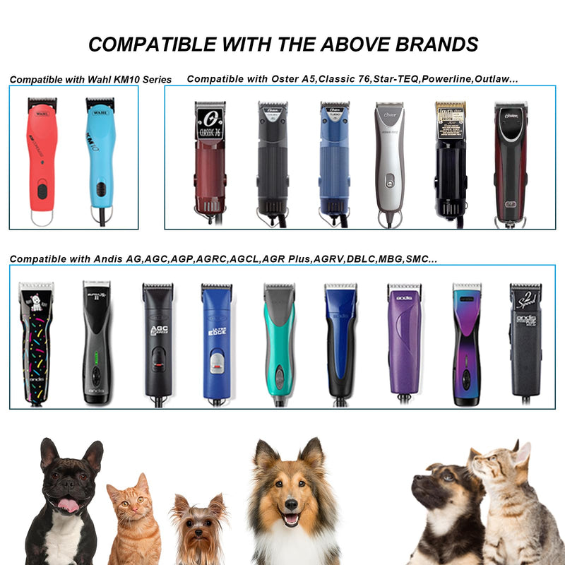 5FC Detachable Pet Clipper Replacement Blades Compatible with Andis/Oster A5/Wahl KM10 Series Dog Clipper,Made of Ceramic Blade & Stainless Steel Blade,Size 5FC Cut Length 1/4-Inch（2 Pack） 5FC-2 - BeesActive Australia