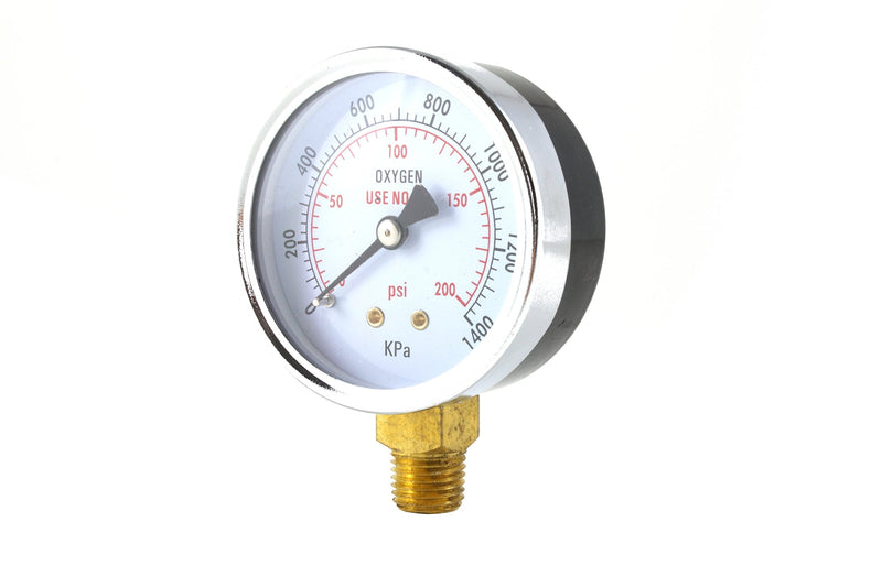 S√úA - Low and High Pressure Gauges for Oxygen Regulator - 2.5 inches (PAIR) 2¬Ω"-High and Low