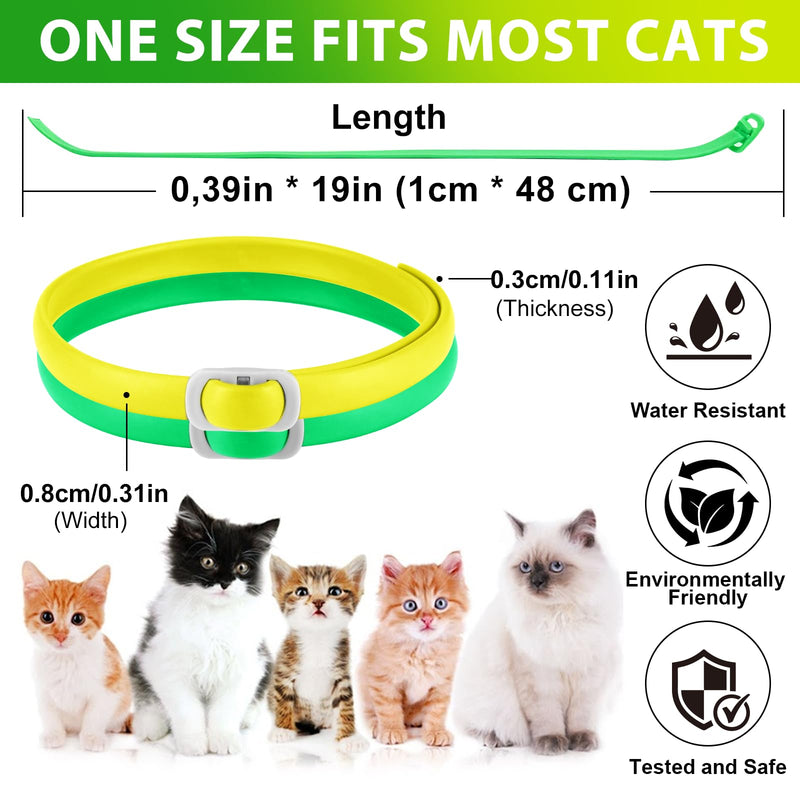 Flea collar cat, 4 pieces, tick collar for cats, anti-flea cat collar, adjustable and waterproof, natural and safe, 48 cm length, 24 months protection, tick flea collar for all cats - BeesActive Australia