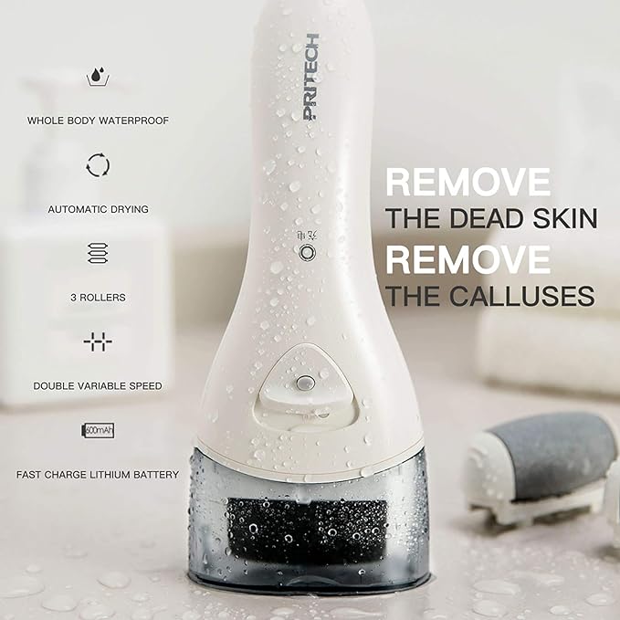 Electric Exfoliating Remover, USB Rechargeable, LED Light, Powerful Power, Exfoliating File, Hard Skin Remover, Electric Exfoliating Roller, Exfoliating Heels - BeesActive Australia