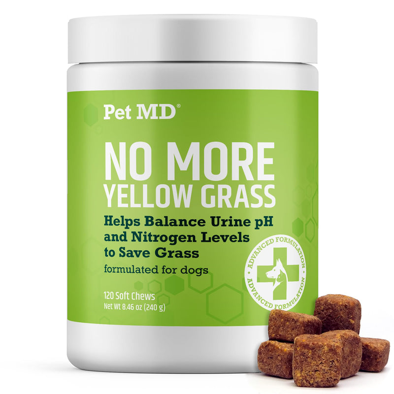 Pet MD Bladder Support Chews & No More Yellow Spots Lawn Aid Chews