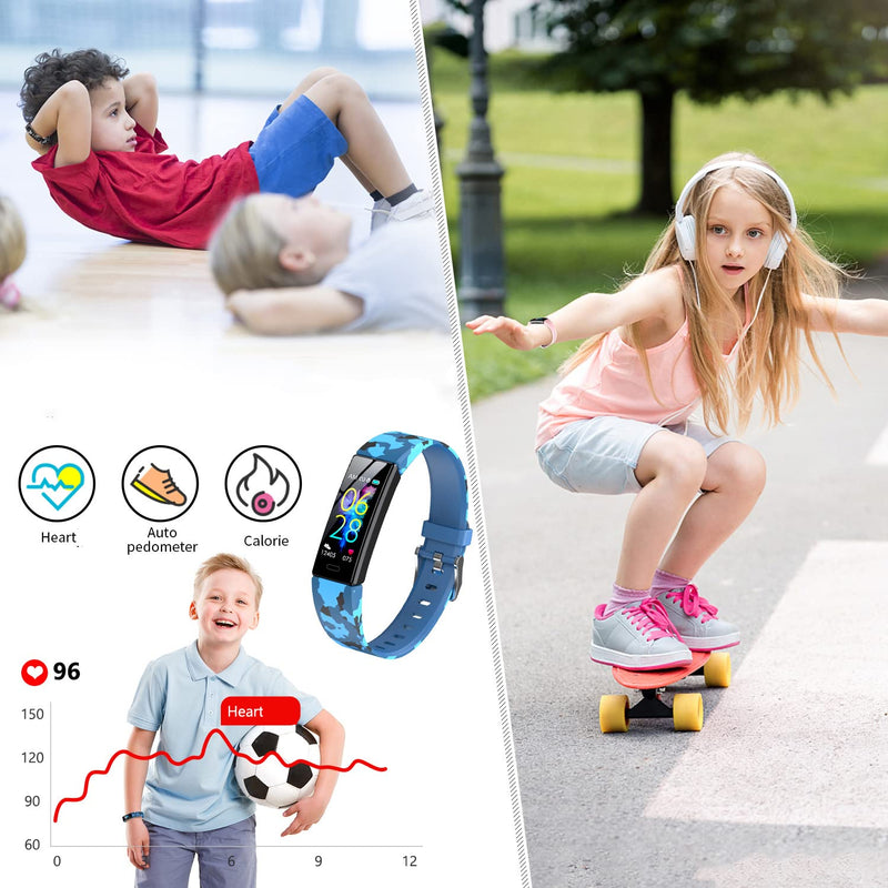 Kids Watch Fitness Tracker, Fitness Watches for Kids, Activity Tracker with Pedometers, Stopwatch, IP68 Waterproof, 11 Sport Modes Smart Watch for Kids Age 6-16 Years Old Pink