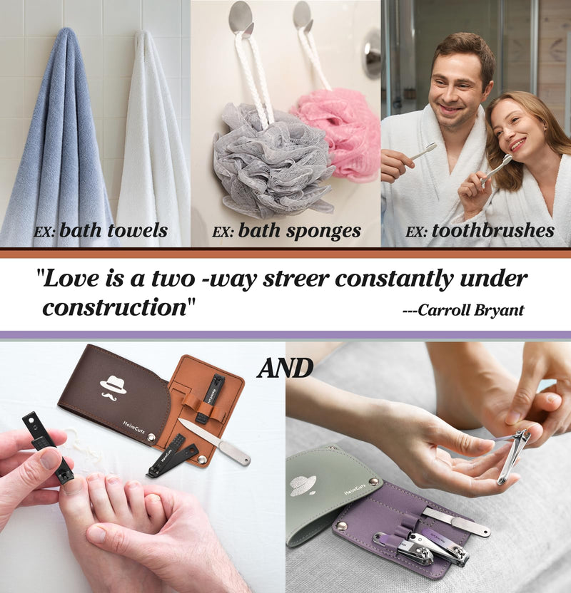 Toenail and Finger Nail Clippers Set: Separate Personal Nail Cutter Set for Men and Women, Travel Fingernail & Toe Nail Trimmer kit for Adult, Ideal for Wedding Gifts and Engagement Gifts for Couples black - BeesActive Australia