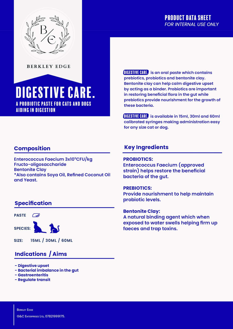 Vet Quality Advanced Pet Pre & Probiotic Paste - Fast Acting Treatment For Dogs & Cats - Diarrhoea - Digestive Upset - Bacterial Gut Imbalance - Firms Loose Stools – 30ml Syringe (Pack of 1)
