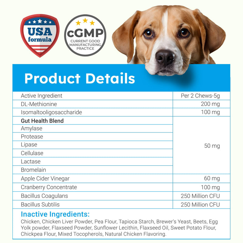 Dog Urine Neutralizer for Lawn - 150 Chews - Advanced Green Grass Dog Chews - Canine Pee Grass Saver - Green Lawn Treats with Natural Ingredients & Digestive Enzymes - Chicken