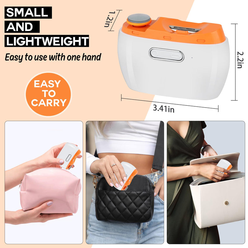 Electric Nail Clipper, 3 in 1 Electric Nail Trimmer and Polisher with LED Light & Clip Storage, USB Rechargeable, 2 Speed Electric Nail File for Baby, Seniors, Kids, Caregivers