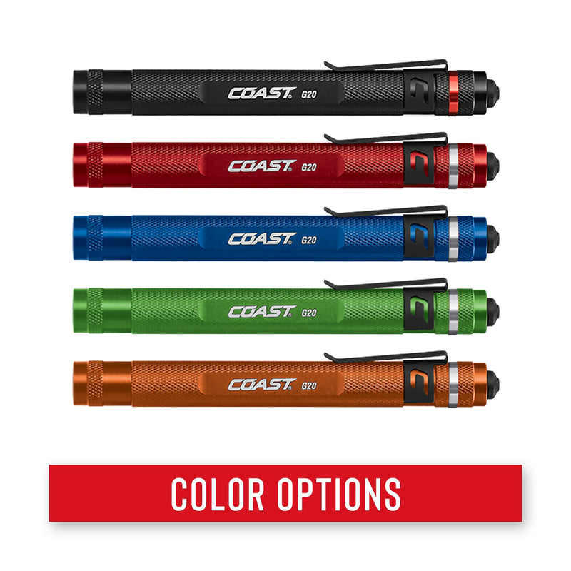 Coast HL45 400 Lumen Dual Color (White/Red) LED Headlamp, Battery and Hardhat Clips Included 1 Count (Pack of 1)