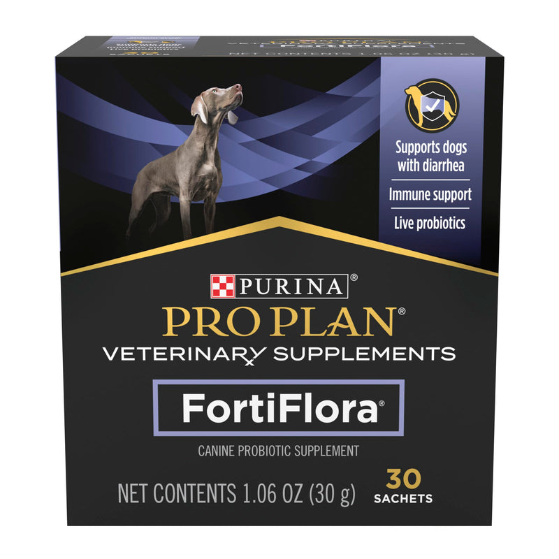 Purina Pro Plan Veterinary Supplements FortiFlora Dog Probiotic Supplement, Canine Nutritional Supplement 30 Ct. Box (Pack of 2) 30 Count (Pack of 2)