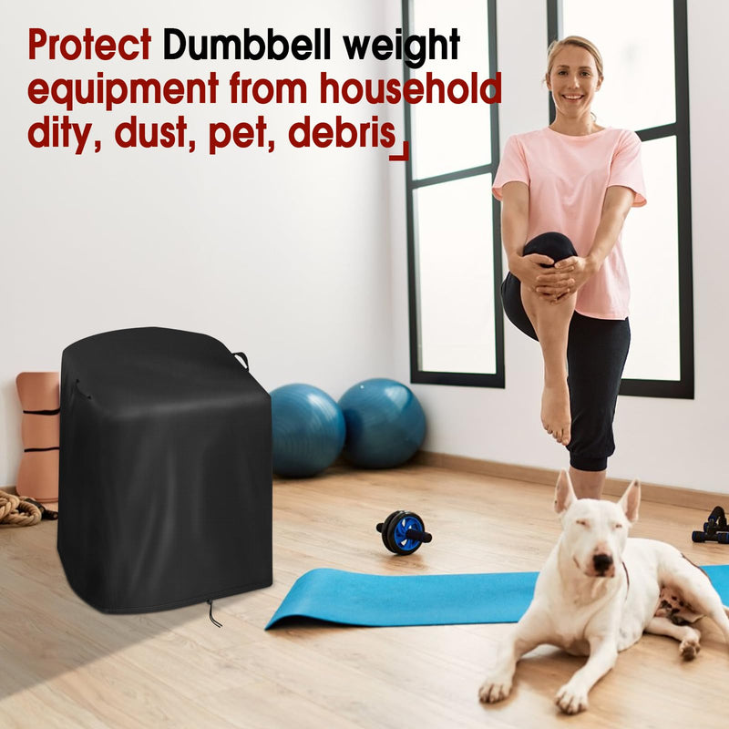 Dumbbell Rack Cover, Dust-Proof Strength Training Dumbbell Racks for Home Gym Cover Waterproof Dumbbell Weight Rack Protective Cover (Cover Only) 420D - 22L x 18W x 30H inch - BeesActive Australia