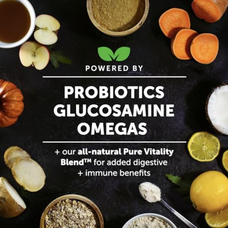 Flea and Tick Prevention & Multivitamin Virtual Bundle: Natural Flea Chews & Dog Vitamins with Glucosamine for Skin and Coat (Bacon & Peanut Butter 90 ct)