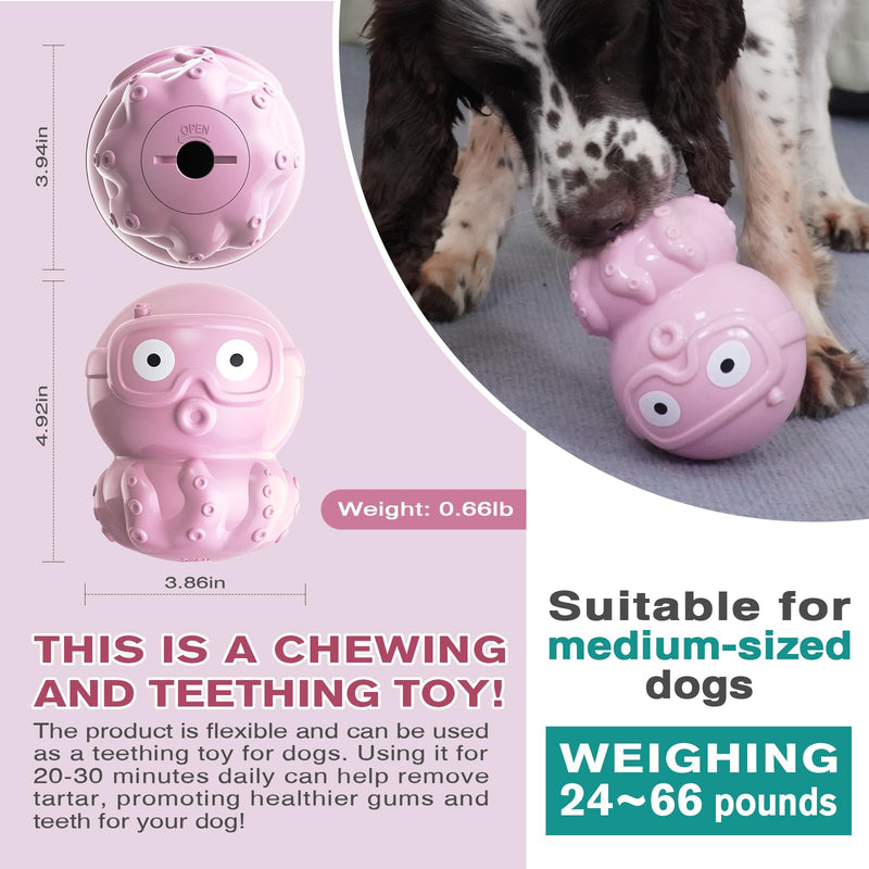 Sedios Treat Dispensing Dog Toy, Large Dog Chew Toy, Multifunctional Adjustable Wet Food Cup and Dry Food Puzzles Toy, Dog Slow Feeder Toy for Large/Medium/Small Breed(Octopus) Purple(Octopus) - BeesActive Australia