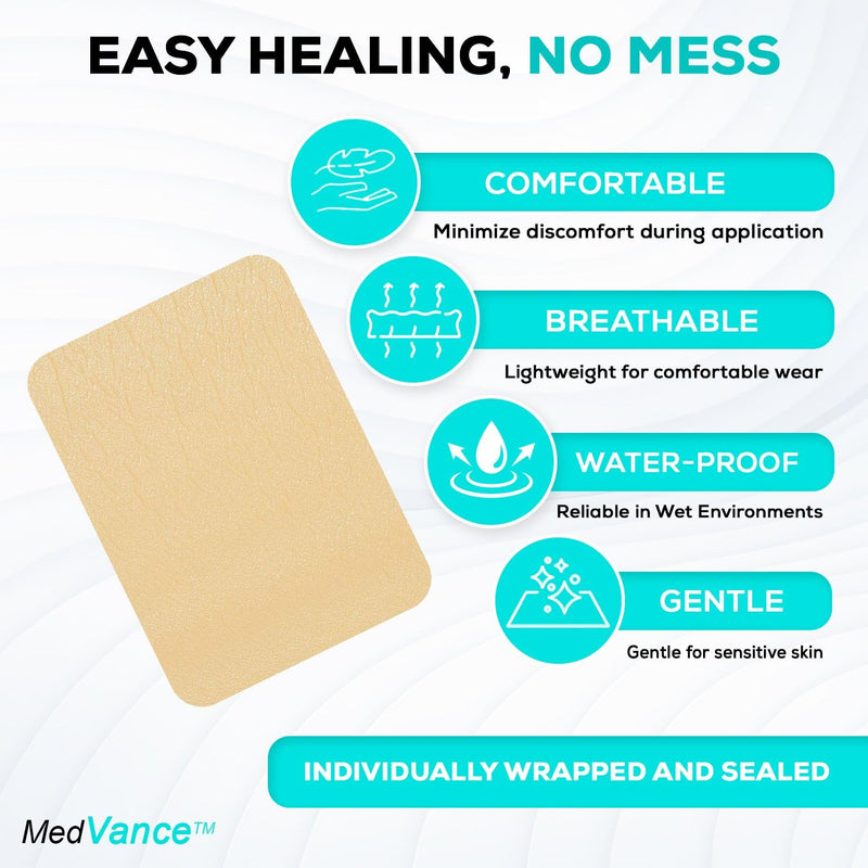 MedVance TM Silicone - Silicone Adhesive Foam Absorbent Dressing, 6"x8", Box of 5 dressings 6"x8" inch - BeesActive Australia