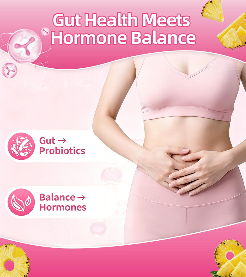 Feminine Balance Gummies for Women’s, Premium Feminine Balance Gummies – Sugar Free Immune & Vaginal Health Support – pH Balance, Pineapple Flavor, 120 Gummies (60 Servings) 60 Count (Pack of 2)