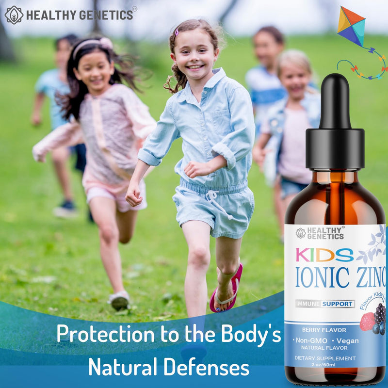 Ionic Liquid Zinc Drops for Kids & Toddlers | 30 Day Supply | Zinc Sulfate | Immunity, Mood, Brain Thyroid | 2 Oz