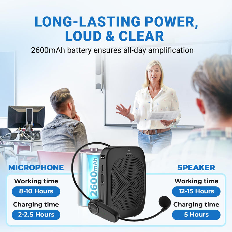 15W Wireless Voice Amplifier with Headset Microphone C002EH