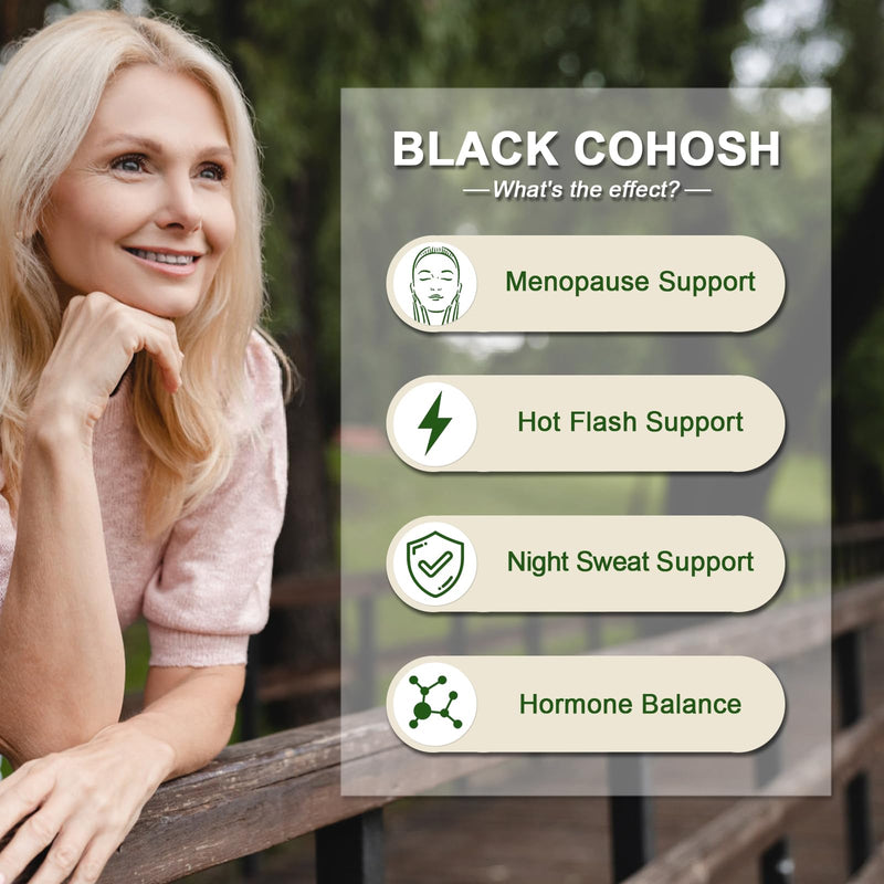 Black Cohosh Gummies for Menopause Hot Flashes - Natural Menopause Relief, Mood Swings & Hormonal Balance - Vegan-Free 60 Gummies - BeesActive Australia