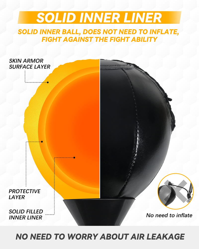 Solid and Thick Speed Ball Reflective Bag - EVA No Pump Needed - Suitable for MMA and Boxing Equipment Replacement - BeesActive Australia