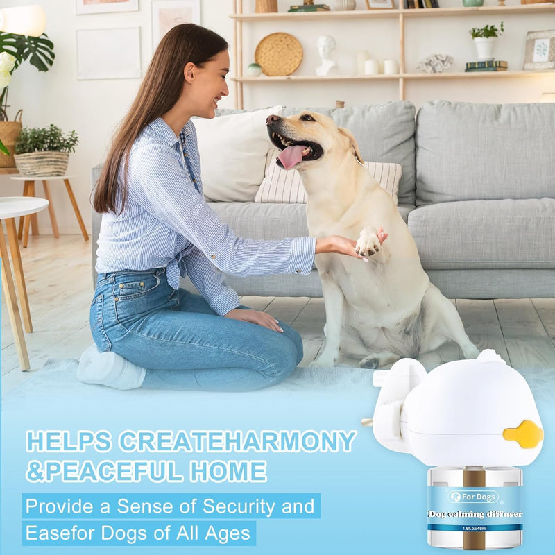 6 In 1 Dog Calming Plug in, Dog Calming Diffuser Pheromone Relaxants & Anxiety Relief, Equipped with 2 Diffusers+4 Refills, 120 Day Long Lasting Refill, Adapt for Dogs (Original Scent) Original