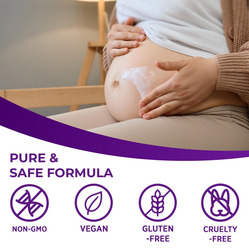 Stretch Mark Cream Prevention for Pregnancy - Maternity Cream for Stretch Marks Removal | Nourishing Formula – Prevents Stretch Marks & Improves Elasticity - 4 oz (120g) (4 oz (120g)) 4 Ounce (120g)