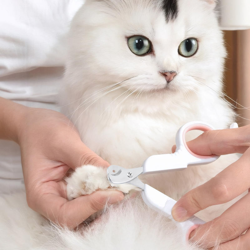 Shengxi Claw Scissors Cat Safety Cat Nail Cutter for Beginners Professional Cat Nail Clippers Stainless Steel Claw Clippers for Kittens Puppies Rabbits and Small Animals (Pink) Pink - BeesActive Australia