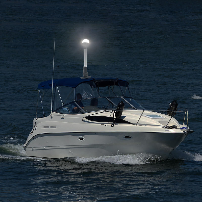 Bimini Top Light for Pontoon Boat,Anchor & Stern Lights for Boats Led,Folding Base w/180° Adjustable Mount for Platform & Round Pipe| USCG 2NM | 12V DC 12 Inches - BeesActive Australia