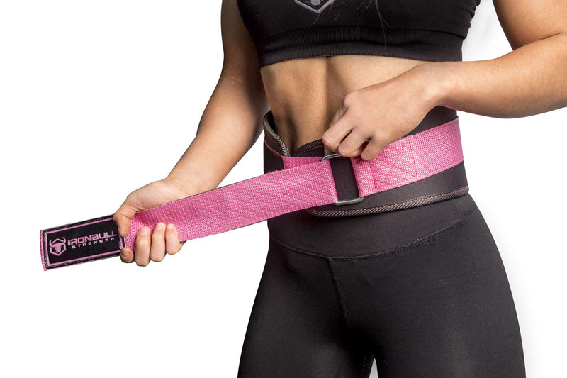 Women Weight Lifting Belt - High Performance Neoprene Back Support - Light Weight & Heavy Duty Core Support For WeightLifting and Fitness Black/Pink Medium - BeesActive Australia