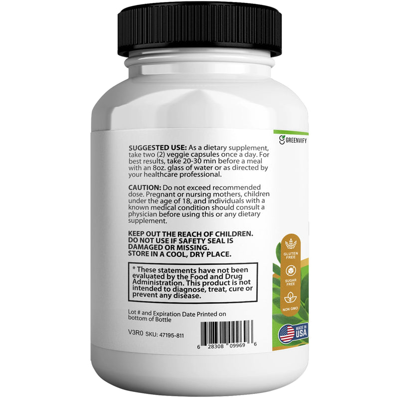 Moringa Magic Max Extra Strength Capsules, 800mg, 60 Veggie Capsules, Gluten Free, Sugar Free, Non-GMO, Made in USA (1) 1