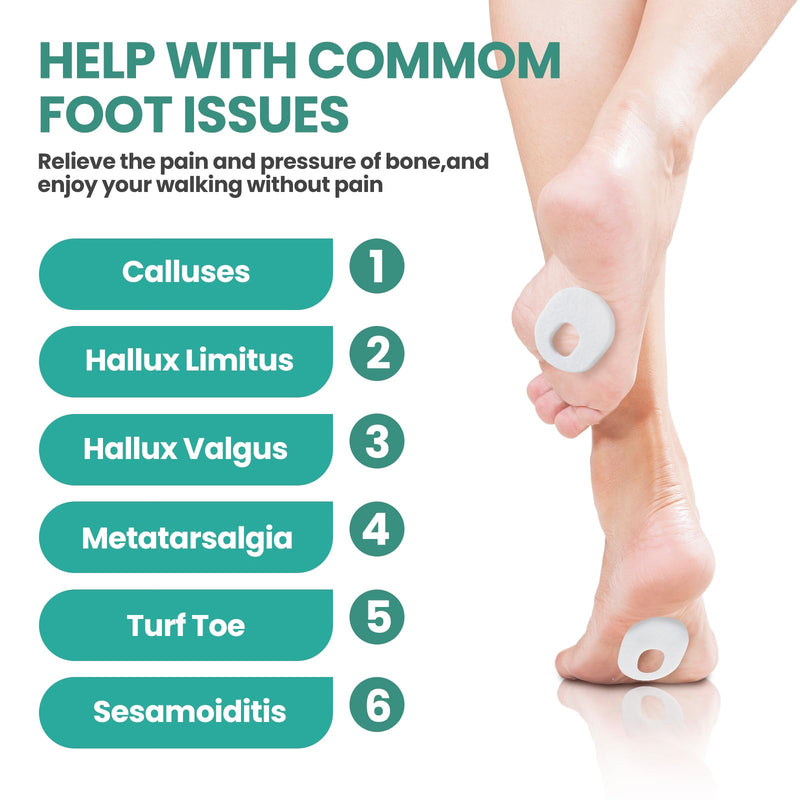 Welnove 84pcs Callus Pad with Water-Resistant Self-Stick Adhesive, Protects Foot, Heel and Toes from Rubbing and Friction,Oval Shape Design,Reduce Pressure and Friction from Shoes Rubbing-White White - BeesActive Australia