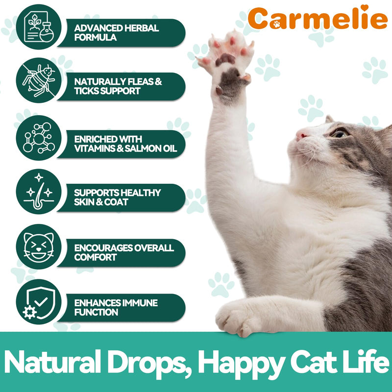 Flea and Tick Support Bundle for Dogs and Cats – Oral Flea Drops for Cats + Flea Chews for Dogs – Natural Flea Prevention for All Breeds & Ages – Duck & Chicken Flavor