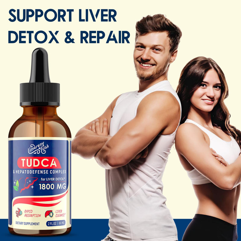 TUDCA Liver Support Drops 1800mg - Powerful Liver Supplement with Bile Salts, NAC, Schisandra and Dandelion, Liver Cleanse Detox & Repair - Fast-Absorbing, Sugar-Free, Alcohol-Free ‚Äì 2 Fl.Oz 2 Fl Oz (Pack of 1)