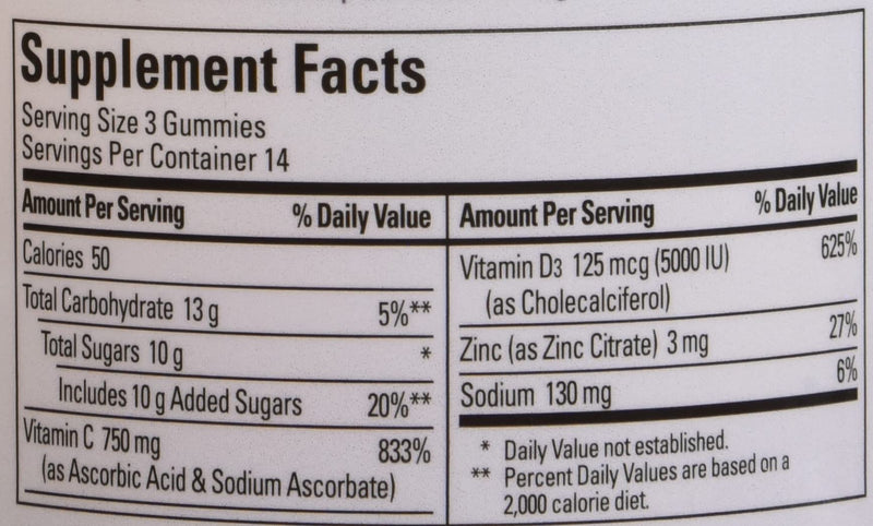 Nature Made Wellblends ImmuneMAX Gummies,Vitamin C,Zinc,and Vitamin D3,Immune Support Supplement,42 Tangerine Flavor Gummies,(Pack of 2) 42 Count (Pack of 2)