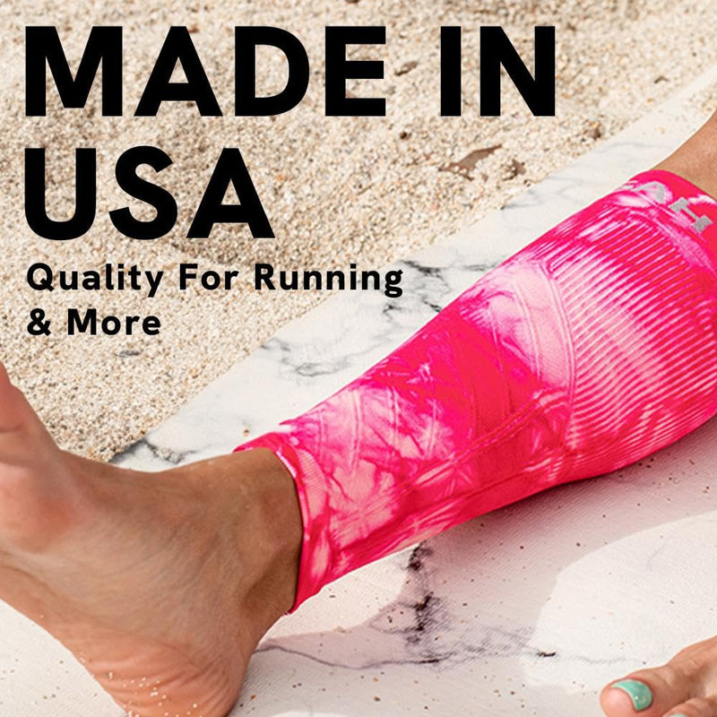 Zensah Calf/Shin Compression Sleeve - Made in the USA Single Leg Compression Sleeve for Shin Splint Relief, Recovery, Running Large-X-Large Heather Grey - BeesActive Australia