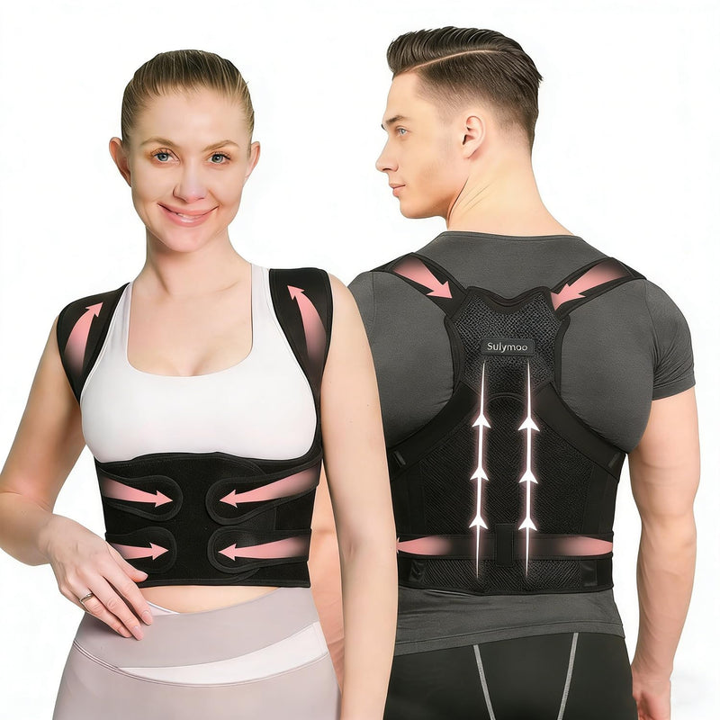 Posture Corrector for Women and Men, Back Brace with Shoulder Support, Adjustable Full Back Brace Straightener for Posture Improving, Relief for Upper & Lower Back, Shoulder Pain (Large) Large - BeesActive Australia