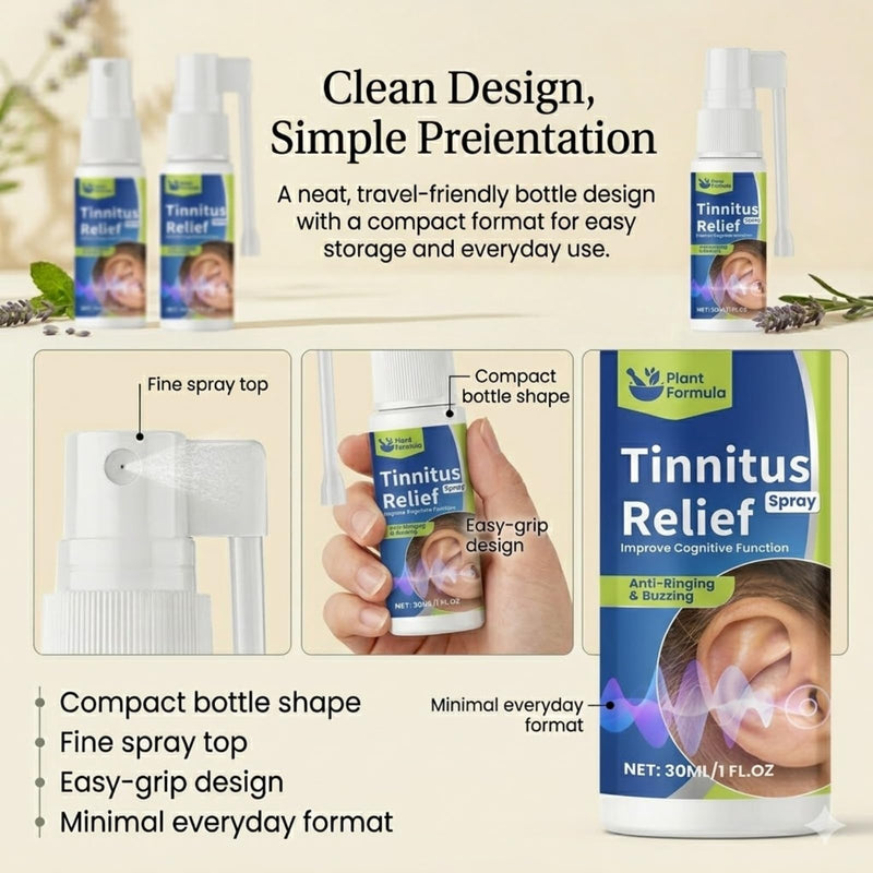 2PCS Tinn_itus Relief for Ringing Ears - Tinnit_us Relief Spray - Natural Ear Spra_y for Gentle Daily Ear Care & Promote Healthy Hearing - Easy-Spray 30ml Bottles for Home & Travel